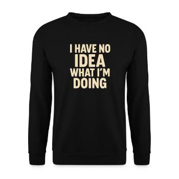 Staying immersed in joy - Unisex Sweatshirt - black - Front - Alina (178cm) & Michal (187cm)