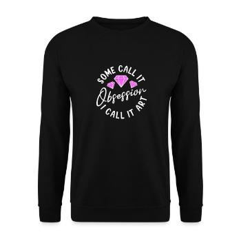 Diamond Painting Artist Call It Obsession Diamond - Unisex Pullover - Schwarz - Vorne - Alina (178cm) & Michal (187cm)