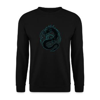Dragon néon - Sweat-shirt Unisexe - noir - Devant - Alina (178cm) & Michal (187cm)