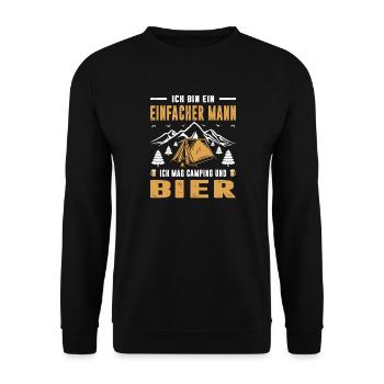 Dictons de camping amusants Camping-car Caravane - Sweat-shirt Unisexe - noir - Devant - Alina (178cm) & Michal (187cm)