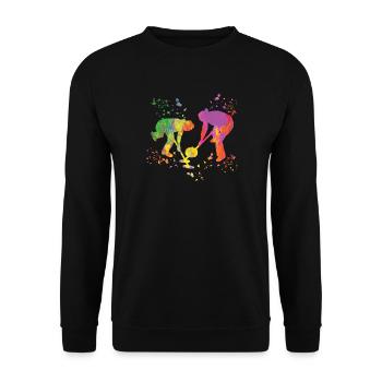 Curler Winter Sports Curling - Unisex Sweatshirt - black - Front - Alina (178cm) & Michal (187cm)