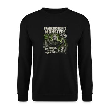 Franken Monster Movie Poster Halloween - Unisex Sweatshirt - black - Front - Alina (178cm) & Michal (187cm)