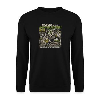 Annoying Brother Revenge Movie Poster Halloween - Unisex Sweatshirt - black - Front - Alina (178cm) & Michal (187cm)