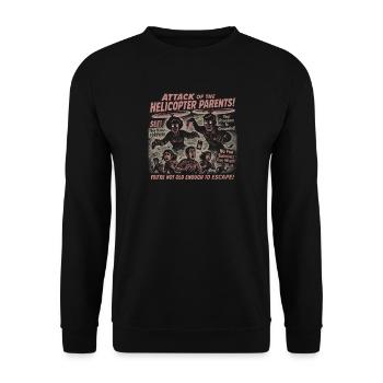 Helicopter parents attack movie poster Halloween - Unisex Sweatshirt - black - Front - Alina (178cm) & Michal (187cm)