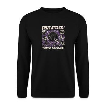 Frizzy Hair Attack Filmplakat Damen Halloween - Unisex Pullover - Schwarz - Vorne - Alina (178cm) & Michal (187cm)