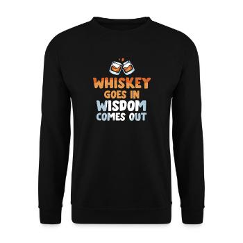 Whiskey Saying Whiskey Drinker Whiskey Lovers - Unisex Sweatshirt - black - Front - Alina (178cm) & Michal (187cm)