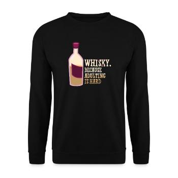 Whiskey Saying Whiskey Drinker Whiskey Lovers - Unisex Sweatshirt - black - Front - Alina (178cm) & Michal (187cm)