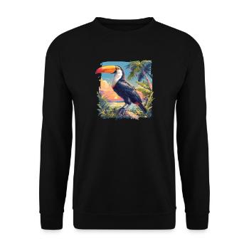 Toucans Toucan - Unisex Sweatshirt - black - Front - Alina (178cm) & Michal (187cm)