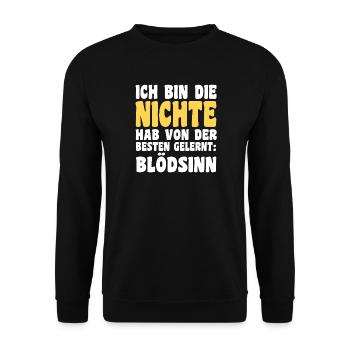 Nièce motif familial - Sweat-shirt Unisexe - noir - Devant - Alina (178cm) & Michal (187cm)
