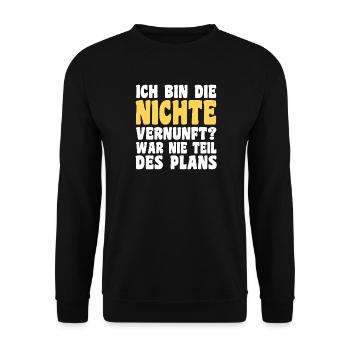 Nièce motif familial - Sweat-shirt Unisexe - noir - Devant - Alina (178cm) & Michal (187cm)
