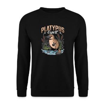 Esthétique amusante Kawaii Platypus - Sweat-shirt Unisexe - noir - Devant - Alina (178cm) & Michal (187cm)