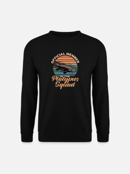 Funny aesthetic Kawaii Platypus - Unisex Sweatshirt - black
