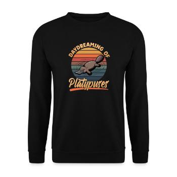Esthétique amusante Kawaii Platypus - Sweat-shirt Unisexe - noir - Devant - Alina (178cm) & Michal (187cm)