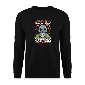 Esthétique amusante Kawaii Platypus - Sweat-shirt Unisexe - noir - Devant - Alina (178cm) & Michal (187cm)
