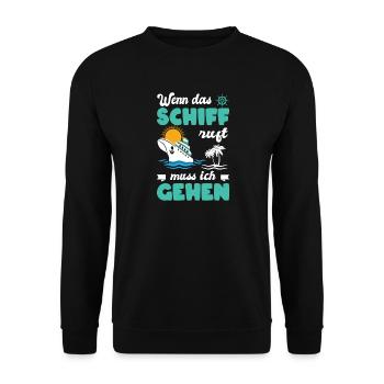 Funny Cruise Sayings Outfits Holiday - Unisex Sweatshirt - black - Front - Alina (178cm) & Michal (187cm)