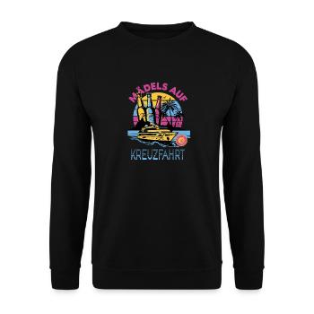Funny Cruise Sayings Outfits Holiday - Unisex Sweatshirt - black - Front - Alina (178cm) & Michal (187cm)