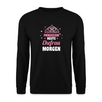 Bachelor Party Team Bride Hen Party - Unisex Sweatshirt - black - Front - Alina (178cm) & Michal (187cm)