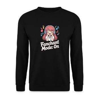 K-Pop Fanchant Korea Music - Unisex Sweatshirt - black - Front - Alina (178cm) & Michal (187cm)