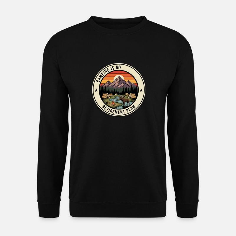 Retiree Camping Retirement Plan - Unisex Sweatshirt - black