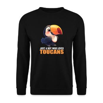 Toucans Toucan - Unisex Sweatshirt - black - Front - Alina (178cm) & Michal (187cm)