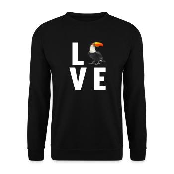 Toucans Toucan - Unisex Sweatshirt - black - Front - Alina (178cm) & Michal (187cm)