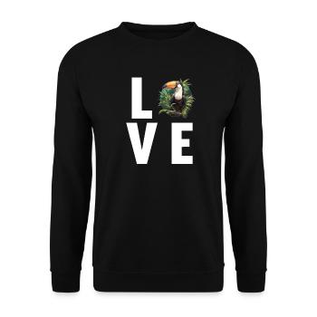 Toucans Toucan - Unisex Sweatshirt - black - Front - Alina (178cm) & Michal (187cm)