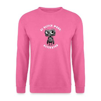 MODE GLITCH AI : Nerds Promt Engineer activé - Sweat-shirt Unisexe - rose - Devant