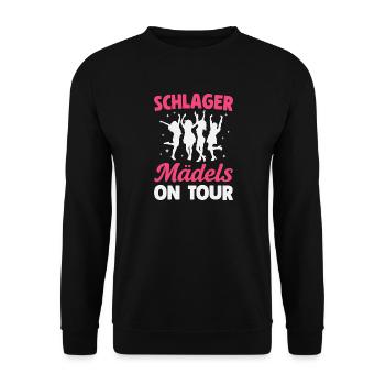 Schlager Girls on Tour Schlager Party Girls' Night Out - Unisex Sweatshirt - black - Front - Alina (178cm) & Michal (187cm)