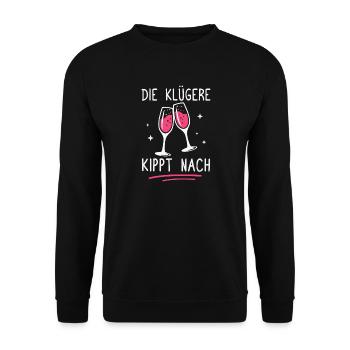 Soirée entre filles : la plus intelligente s’incline après les fêtards - Sweat-shirt Unisexe - noir - Devant - Alina (178cm) & Michal (187cm)