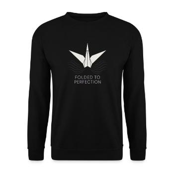 Origami Club Gift Simplicity To A - Unisex Sweatshirt - black - Front - Alina (178cm) & Michal (187cm)