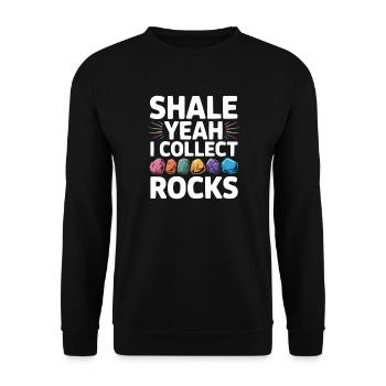 Gestein sammeln Rockhound Gestein Sammler Geologie - Unisex Pullover - Schwarz - Vorne - Alina (178cm) & Michal (187cm)