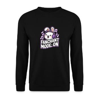 K-Pop Fanchant Korea Music - Unisex Sweatshirt - black - Front - Alina (178cm) & Michal (187cm)