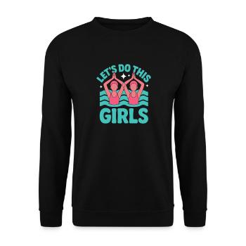 Synchronschwimmen Kunstschwimmen Wassersport - Unisex Pullover - Schwarz - Vorne - Alina (178cm) & Michal (187cm)
