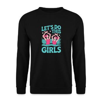 Synchronschwimmen Kunstschwimmen Wassersport - Unisex Pullover - Schwarz - Vorne - Alina (178cm) & Michal (187cm)