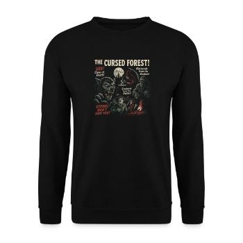 The Cursed Forest Movie Poster Halloween Forest - Unisex Sweatshirt - black - Front - Alina (178cm) & Michal (187cm)