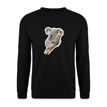 Koala - Unisex Sweatshirt - black - Front - Alina (178cm) & Michal (187cm)