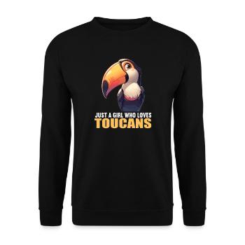 Toucans Toucan - Unisex Sweatshirt - black - Front - Alina (178cm) & Michal (187cm)