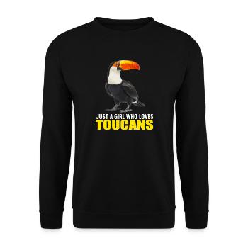 Toucans Toucan - Unisex Sweatshirt - black - Front - Alina (178cm) & Michal (187cm)