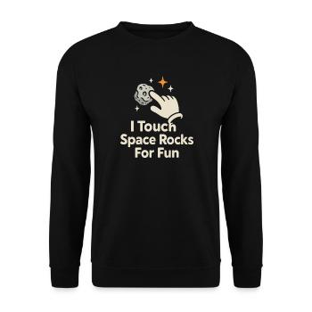 Meteorite Collector Fallen Star Cosmic - Unisex Sweatshirt - black - Front - Alina (178cm) & Michal (187cm)