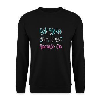 Diamond Painting Artist Get Your Sparkle On - Unisex Pullover - Schwarz - Vorne - Alina (178cm) & Michal (187cm)