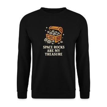 Meteorite Collector Fallen Star Cosmic - Unisex Sweatshirt - black - Front - Alina (178cm) & Michal (187cm)