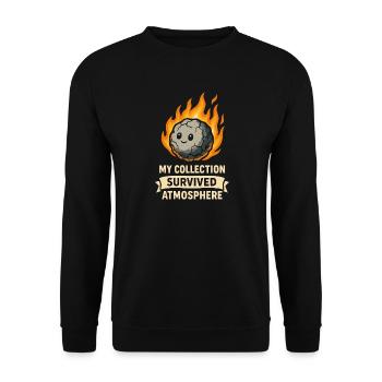 Meteorite Collector Fallen Star Cosmic - Unisex Sweatshirt - black - Front - Alina (178cm) & Michal (187cm)