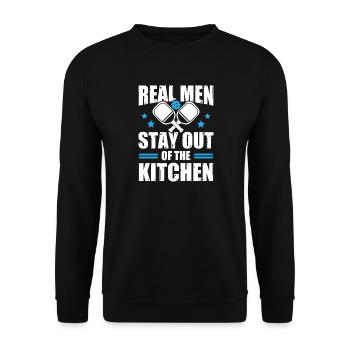 Pickleball Kitchen Ball Dinkball Dinker Gift - Unisex Sweatshirt - black - Front - Alina (178cm) & Michal (187cm)