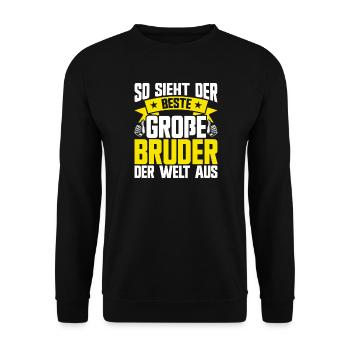This is what the big boy of the world looks like - Unisex Sweatshirt - black - Front - Alina (178cm) & Michal (187cm)