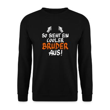 This is what the big boy of the world looks like - Unisex Sweatshirt - black - Front - Alina (178cm) & Michal (187cm)