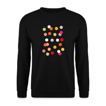 fleckig In Not Kinder Kinder fleckig gefleckte Punkte - Unisex Pullover - Schwarz - Vorne - Alina (178cm) & Michal (187cm)