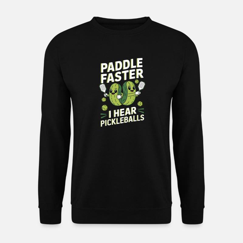 Pickleball Gurke Essiggurke Geschenk - Unisex Pullover - Schwarz