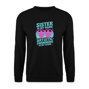 Synchronschwimmen Kunstschwimmen Wassersport - Unisex Pullover - Schwarz - Vorne - Alina (178cm) & Michal (187cm)