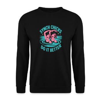 Synchronschwimmen Kunstschwimmen Wassersport - Unisex Pullover - Schwarz - Vorne - Alina (178cm) & Michal (187cm)