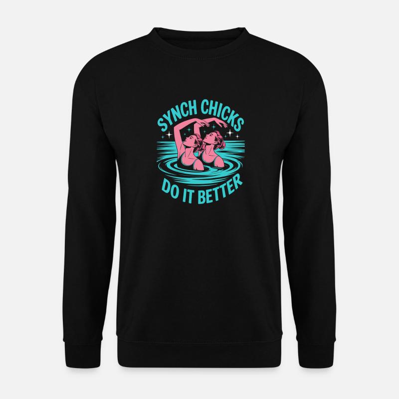 Synchronschwimmen Kunstschwimmen Wassersport - Unisex Pullover - Schwarz